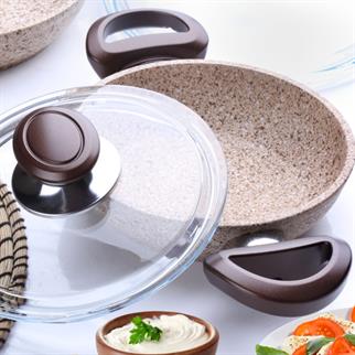 Falez CRE 3060 Creamy Granit 6 Parça Sahan Seti Krem