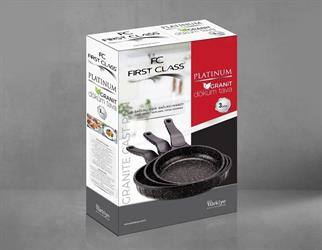 First Class Platinum Seri Döküm 3lü Tava Set