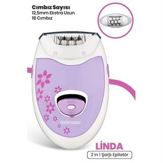 Goldmaster Linda Şarjlı 2 İn 1 Epilatör Ve Topuk Törpüsü Seti Epilasyon Cihazı