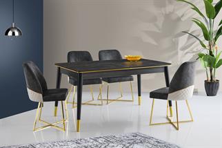 Karataş FL-1111 Flora Masa Rebap/Siyah-Gold