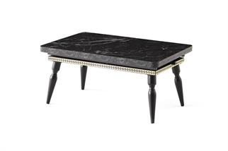 Karataş RA-9512 Retro Asansörlü Sehpa Siyah Mermer