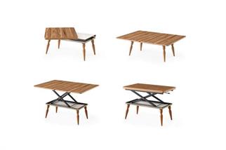 Karataş RA-9514 Retro Asansörlü Sehpa Ceviz