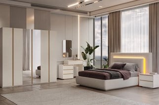 Marcabella Mrs26-5000 Alya Başlıklı Yatak Odası Takımı