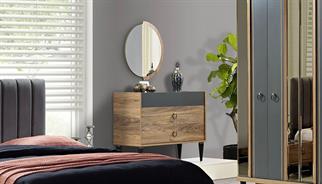 Marcabella Toprak 6 Kapılı Dolap Yatak Odası Takımı - Başlıklı