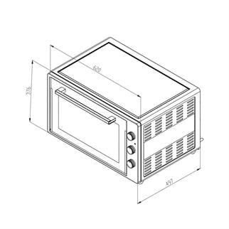 Simfer 7032 70 Litre Çift Cam Mini Fırın