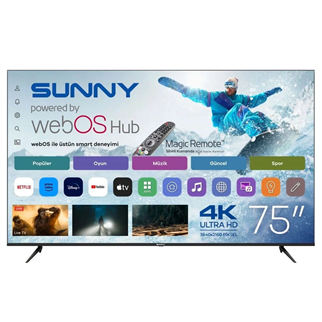 Sunny SN75QLEDM-W02M QLED Ultra HD 4K Webos 2.0 Frameless TV