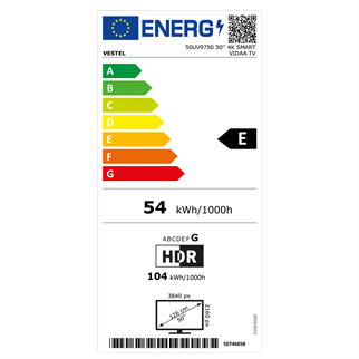 Vestel 50UV9750 50 126 Ekran 4K Smart Vidaa TV 20300376