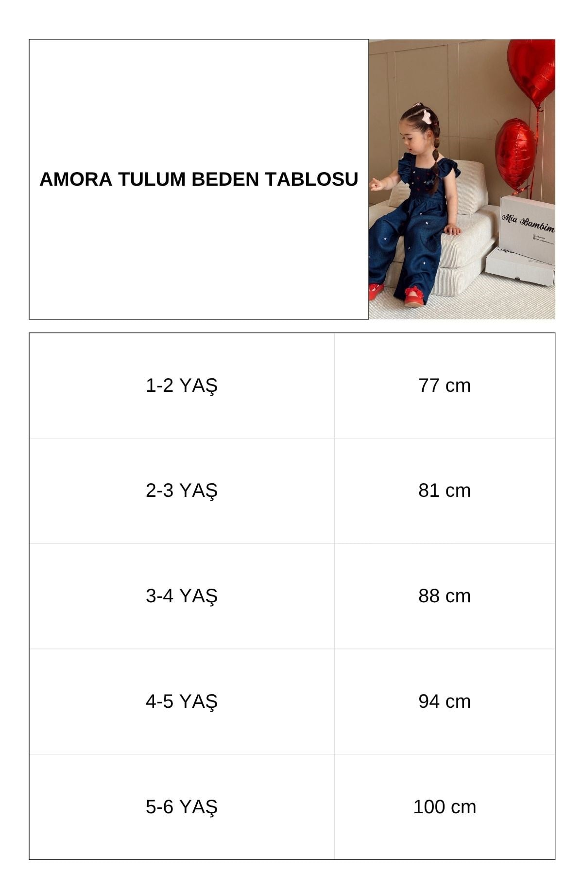 Amora Denim Kız Çocuk Tulum Lacivert