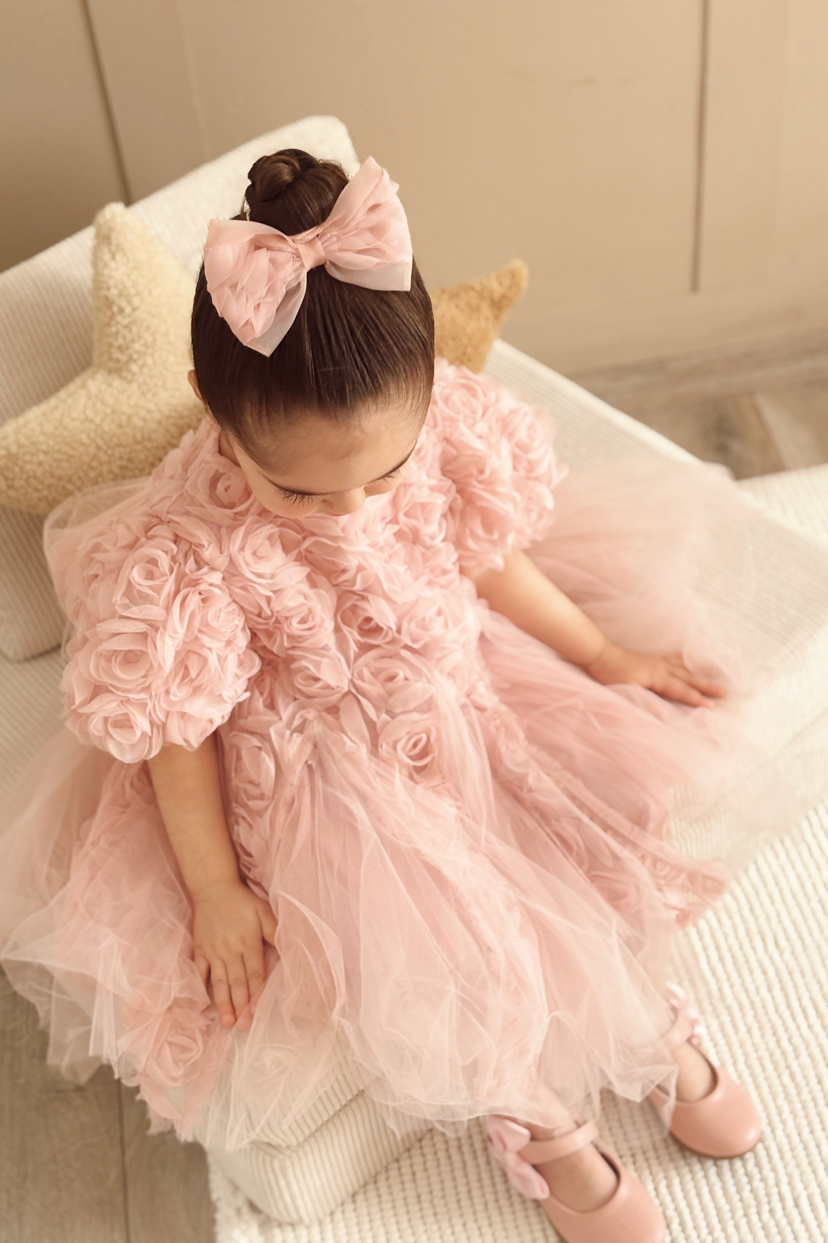 Gül Aplikeli Saç Bandı Gül Kurusu