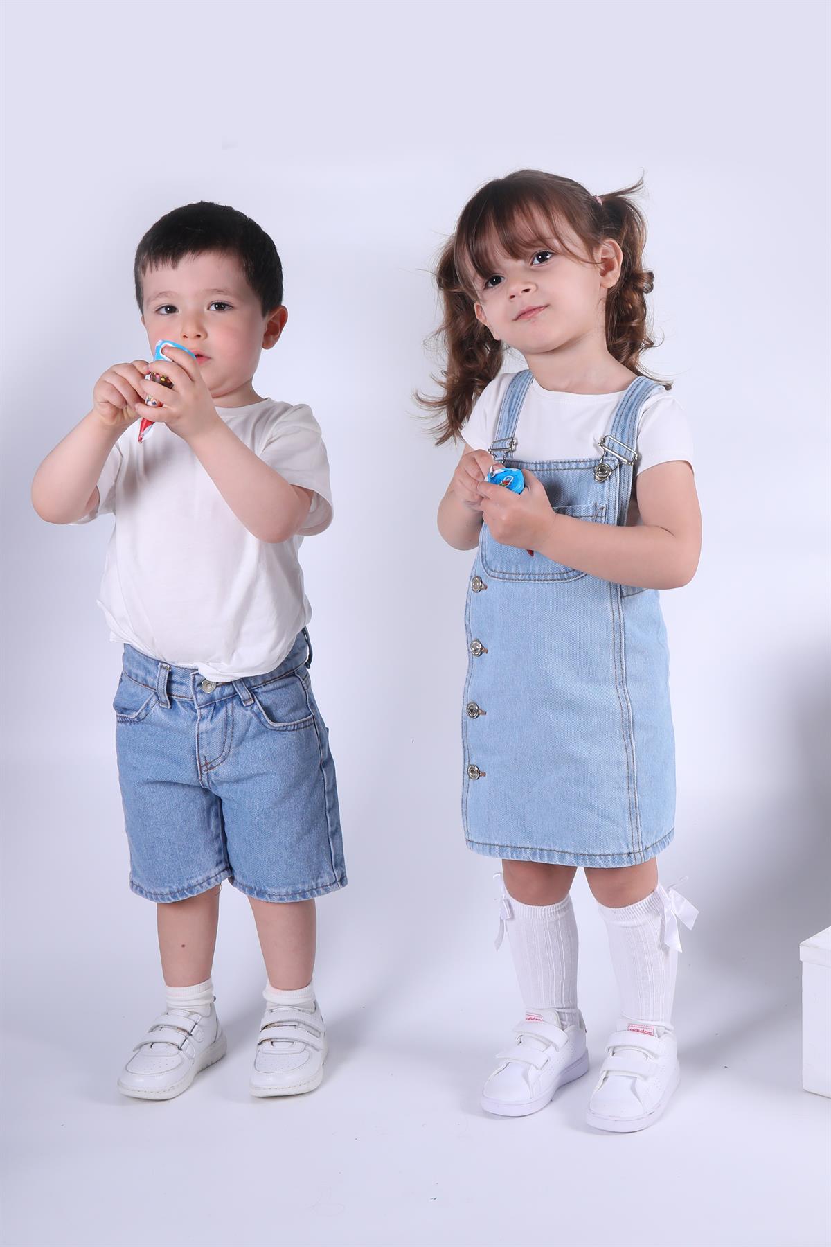 Kot Şort Unisex Mavi