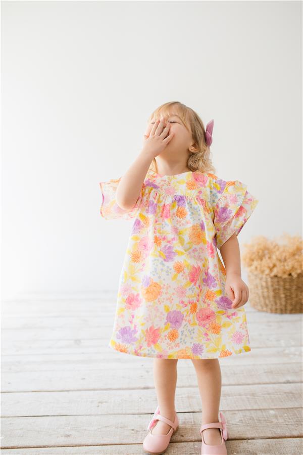Bahar Renkli Kız Bebek Elbise Karışık
