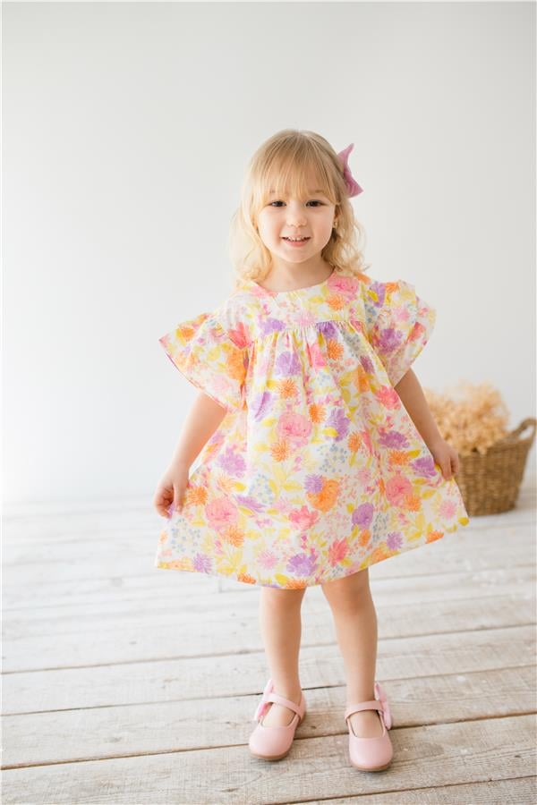 Bahar Renkli Kız Bebek Elbise Karışık