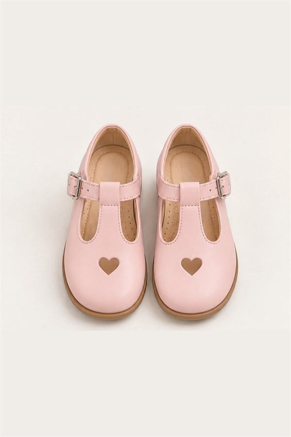 Kalp Model Kız Çocuk Ayakkabı Pembe
