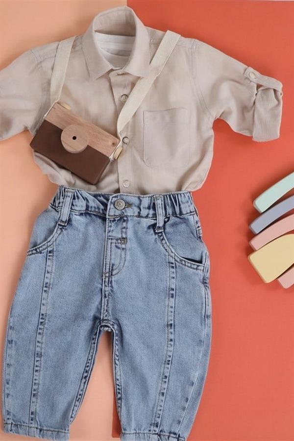 Keten Bej Renk Gömlek