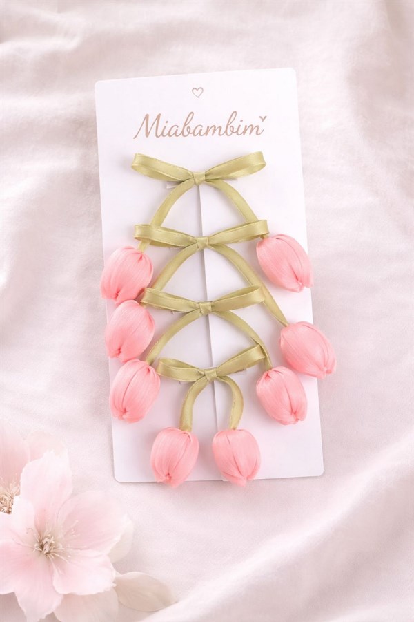 Pembe Lale Kız Toka