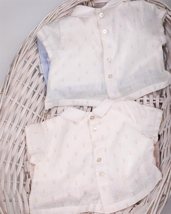 Tavşan Desenli Bebek Şortlu Tulum