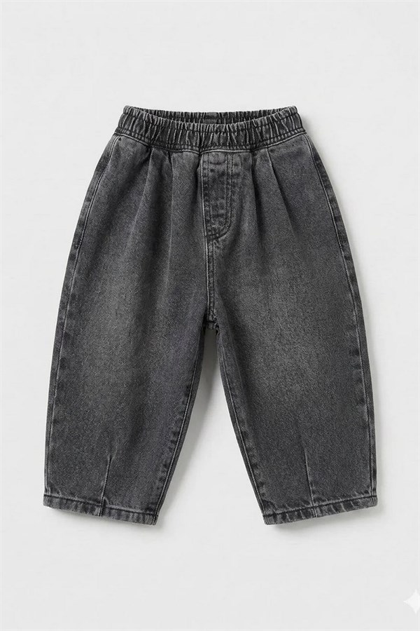 Unisex Antrasit Balloon Jeans