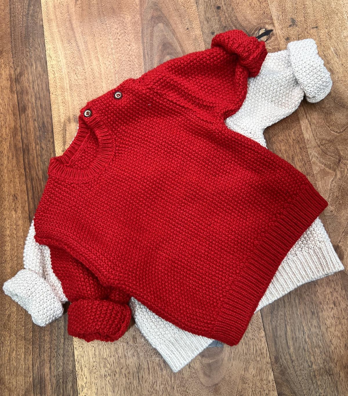 Triko Örgü Kazak Kırmızı Unisex Kırmızı
