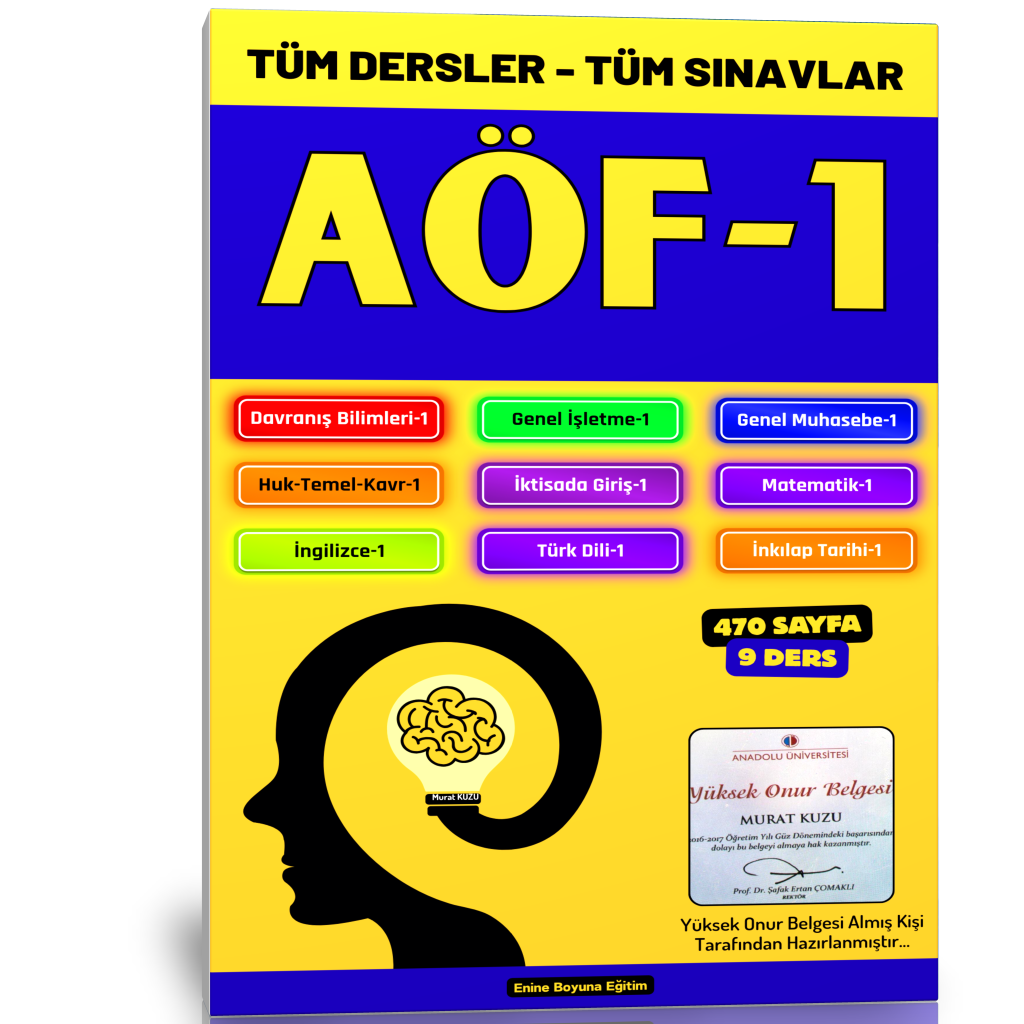 📘 AÖF-1 Tüm Dersler – Tüm Sınavlar ÇIKMIŞ SORULAR & SORU BANKASI