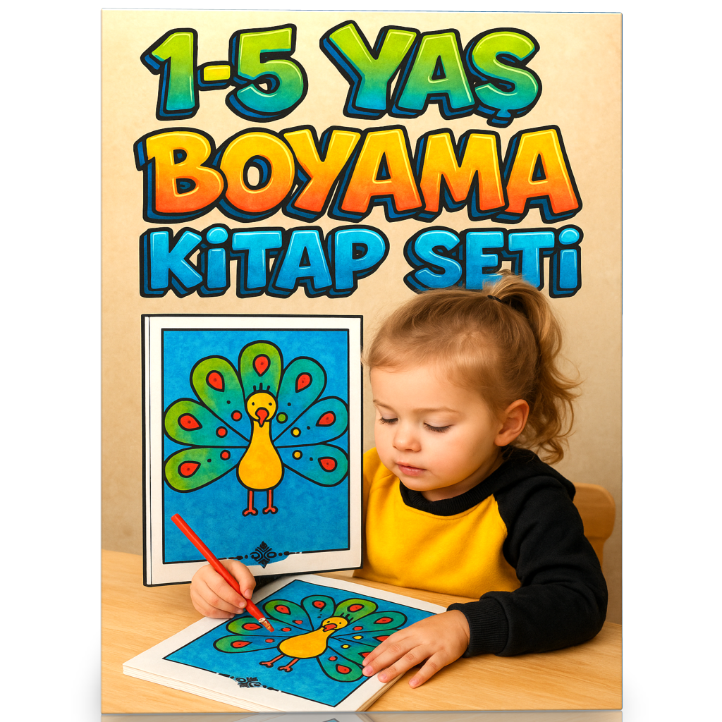 1-5 Yaş Boyama Kitap Seti (3 Kitap – 100 Boyama)