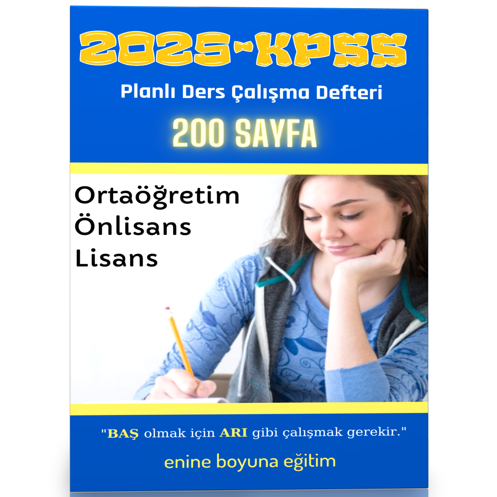 2024-KPSS Planlı Ders Çalışma Defteri (200 Sayfa)