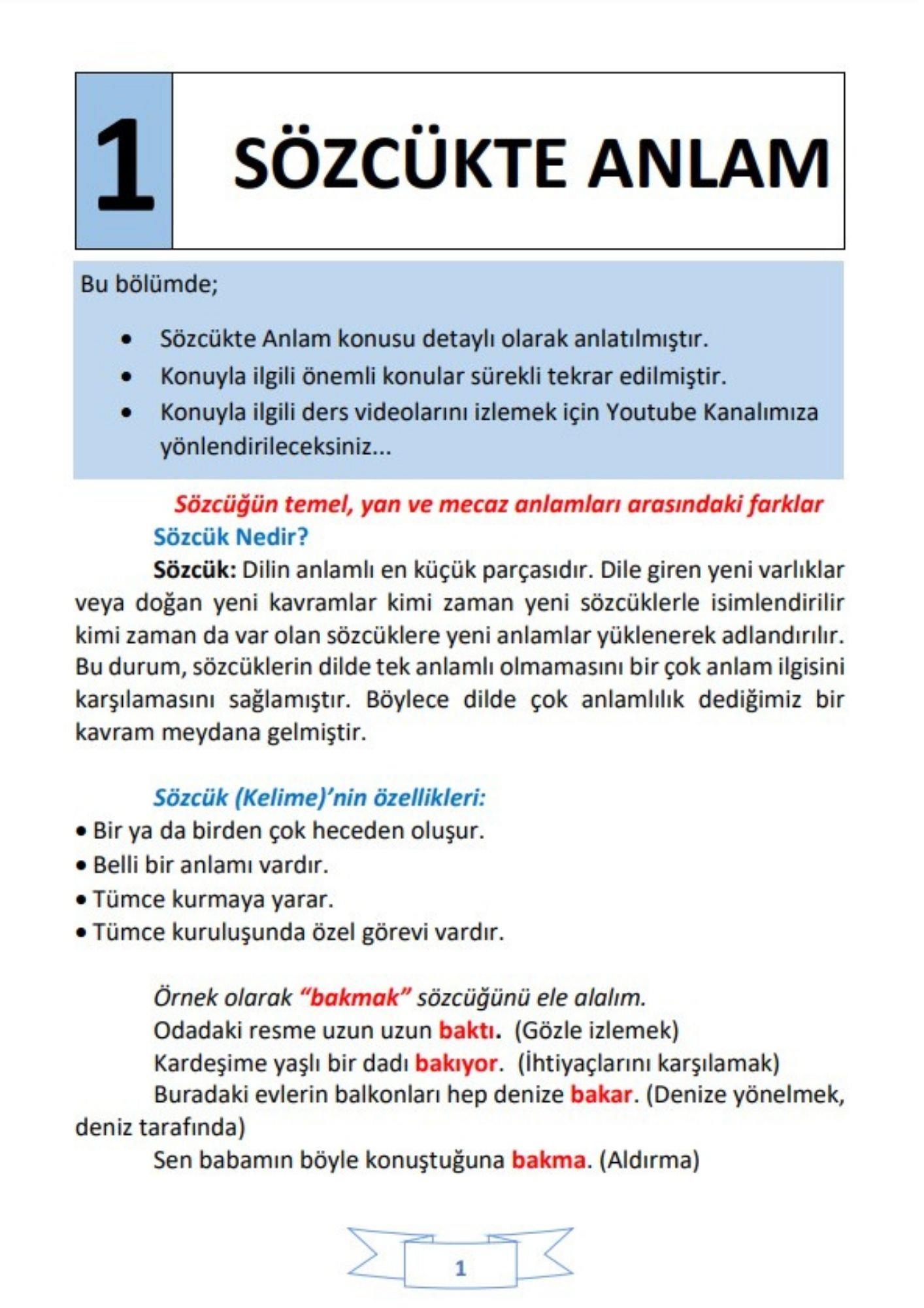 2026 TYT Türkçe Modüler Kitap Seti (8 Modüler Kitap PDF) + Ders Anlatım Videoları