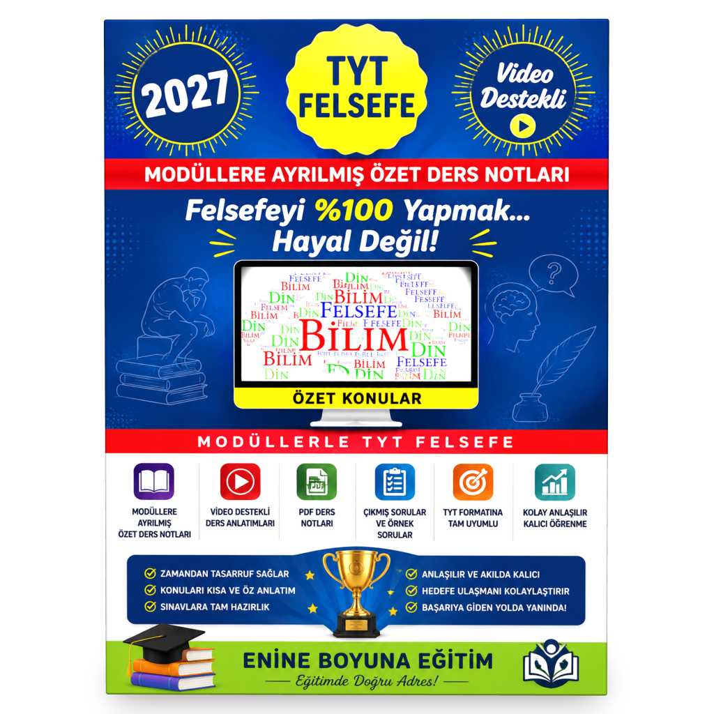 2026 TYT Felsefe Hazırlık Seti (4 Modül Kitap + Ders Videoları)