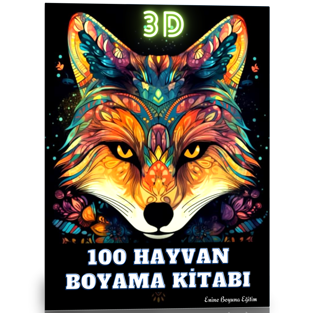 3 Boyutlu 100 Hayvan Boyama Kitabı