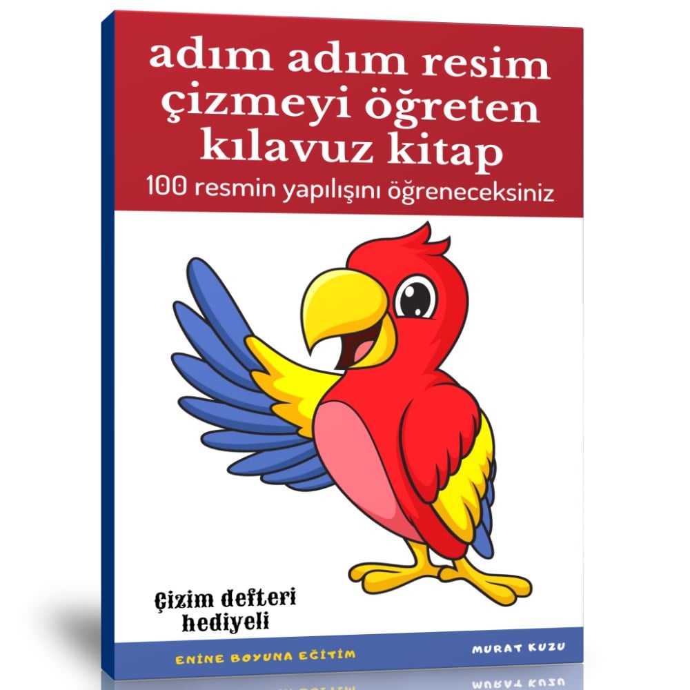 Adım Adım Resim Çizmeyi Öğreten Kılavuz Kitap +Defter