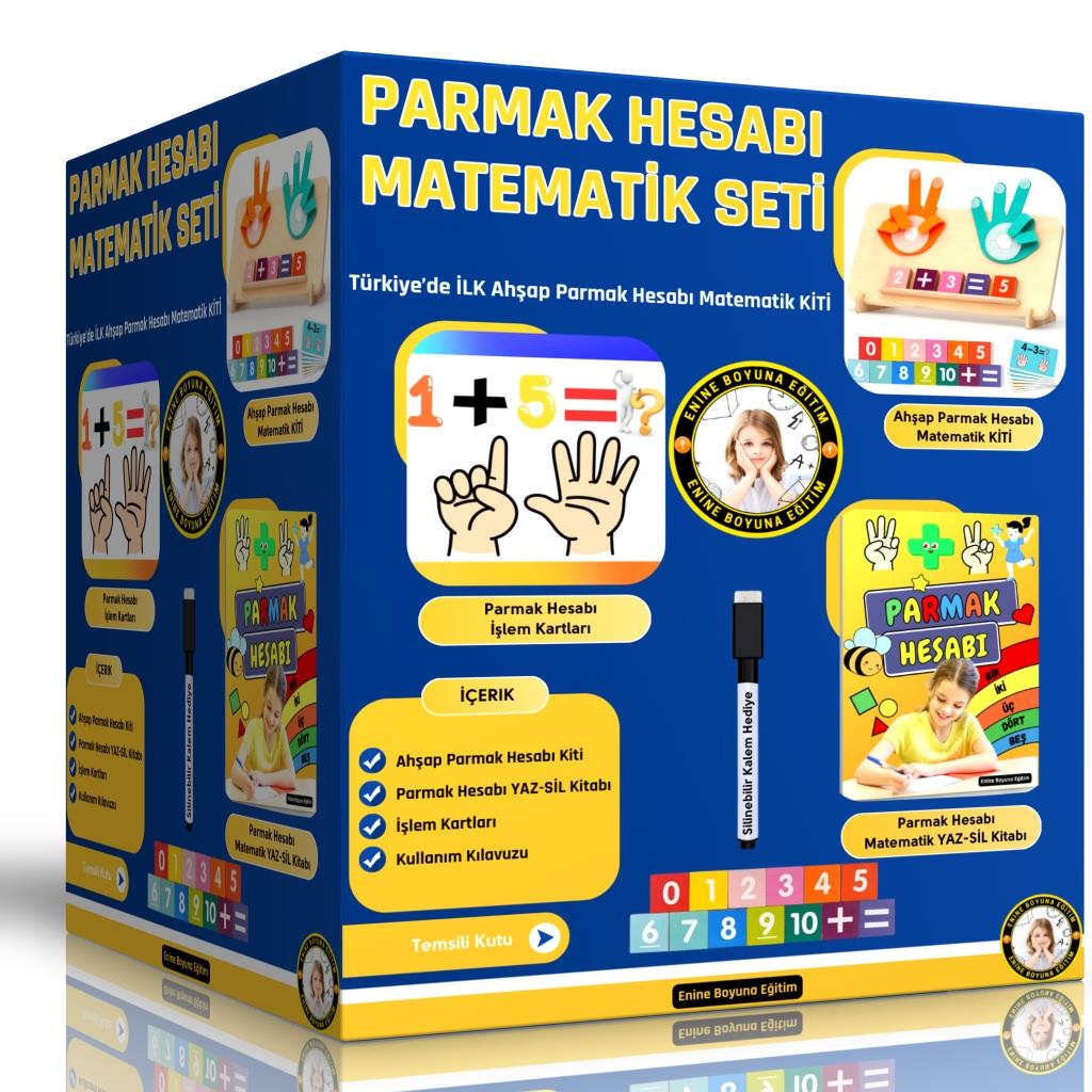 Ahşap Parmak Hesabı Matematik Seti (Okul Öncesi ve 1. Sınıflar İçin)