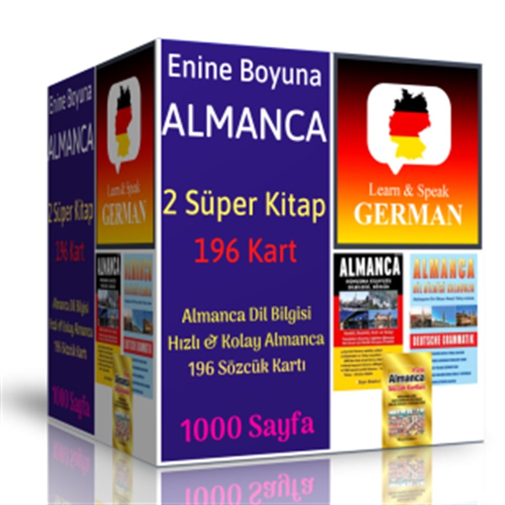 Almanca Öğreten Kitap Seti (1000 Sayfalık Enine Boyuna Almanca)