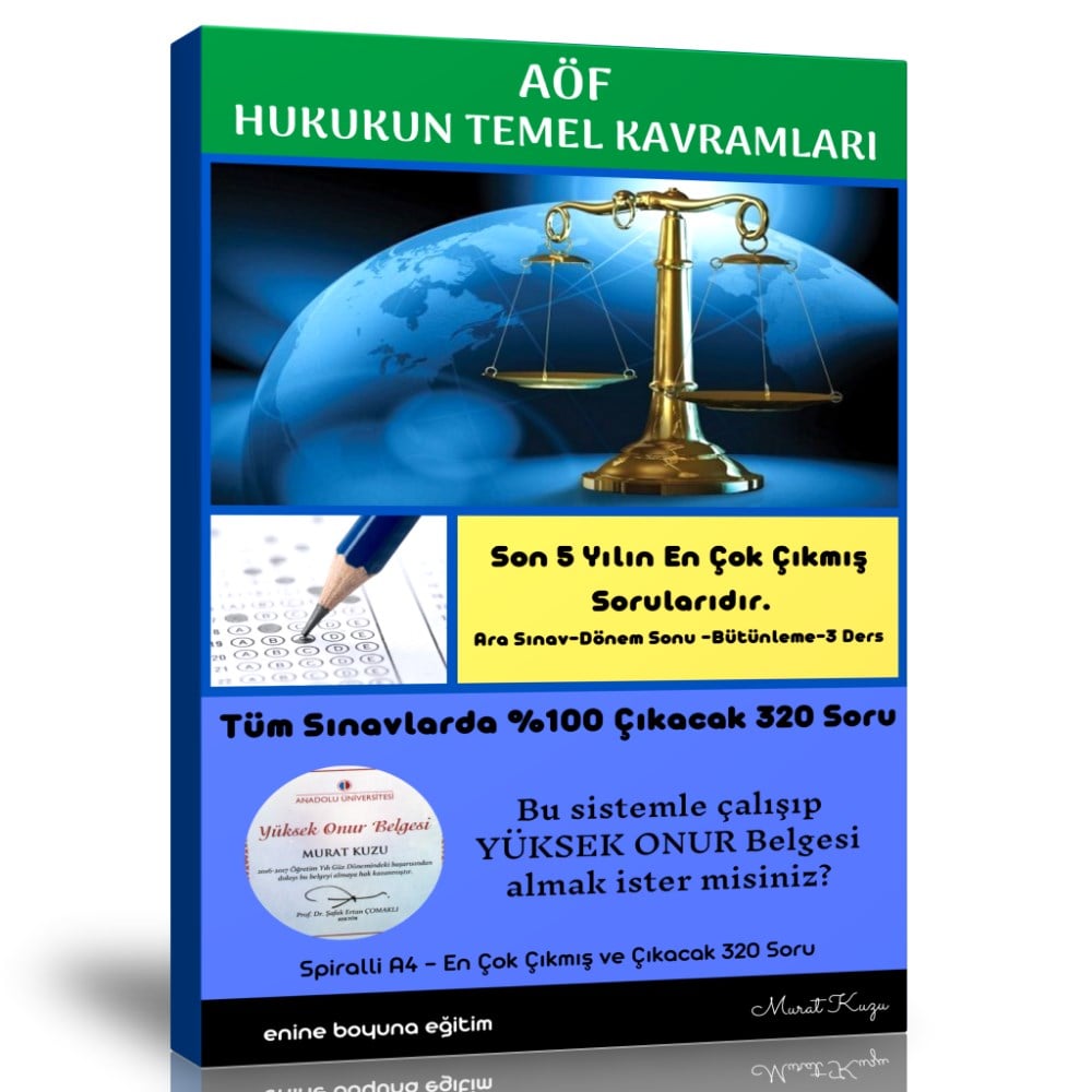 AÖF Hukukun Temel Kavramları (Çıkmış ve Çıkacak Sorular)