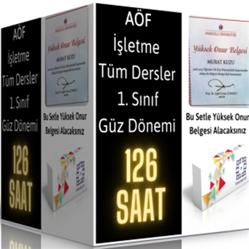 AÖF İşletme 1. Sınıf Güz Dönemi Tüm Dersler USB Eğitim Seti