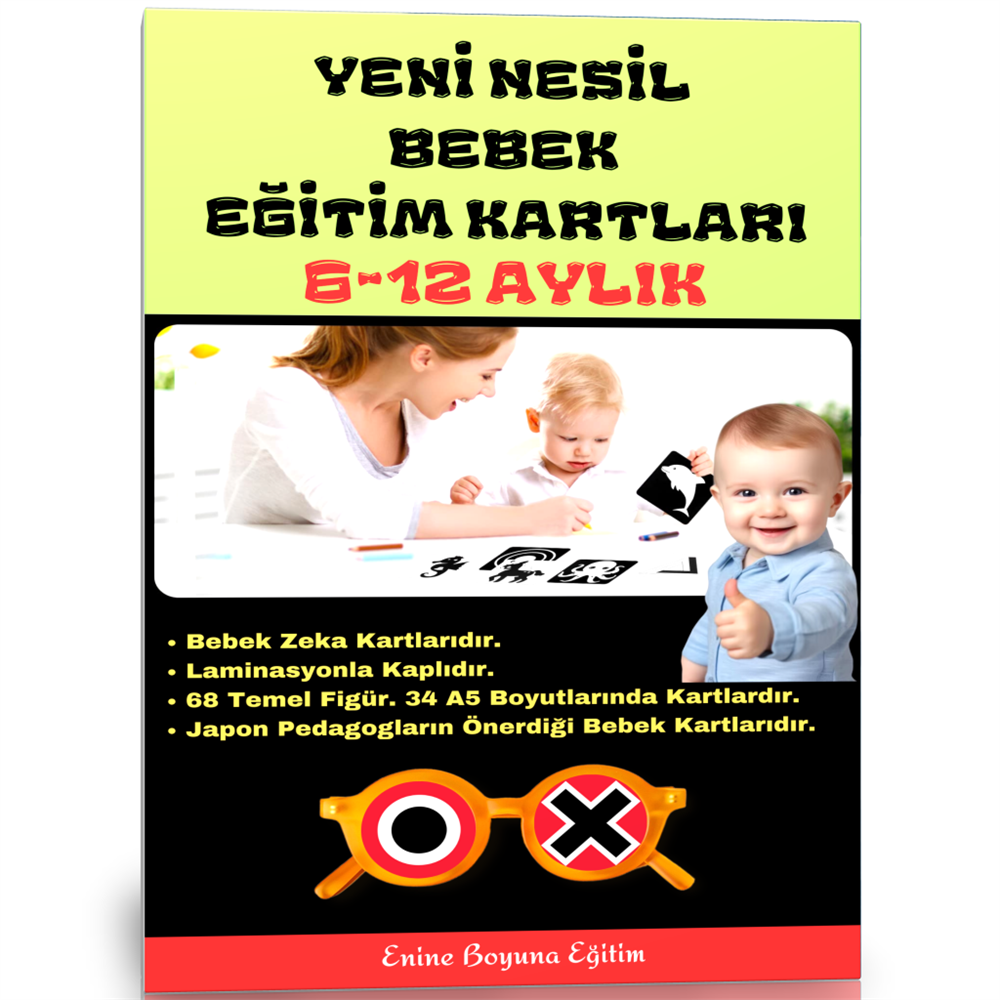 Bebek Eğitim Kartları 0-6 AY (Bebek Zeka Kartları)