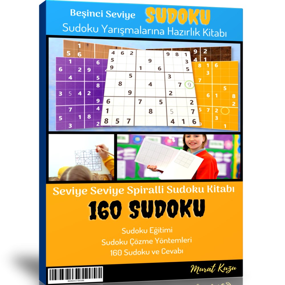 Beşinci Seviye Sudoku Kitabı Spiralli (160 Seçilmiş Sudoku)