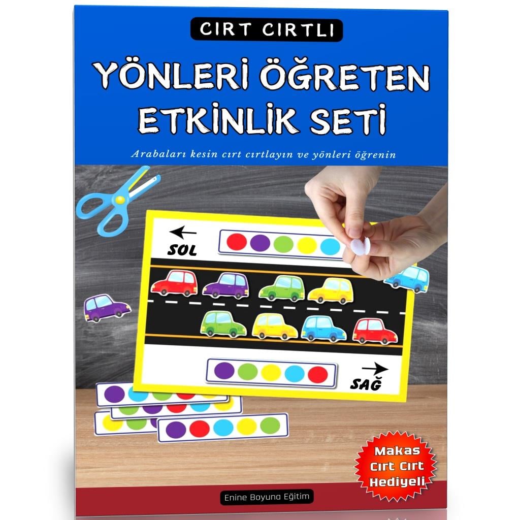Cırt Cırtlı Yönleri Öğreten Etkinlik Seti (Arabalarla)