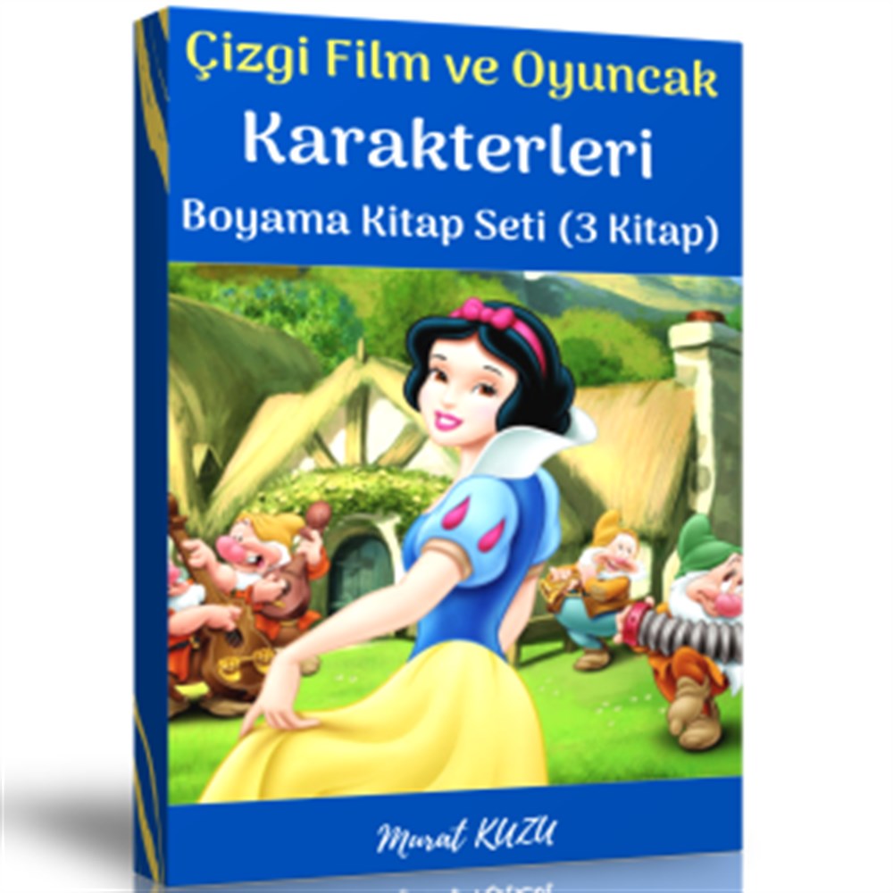Çizgi Film ve Oyuncak Karakterleri Boyama Kitap Seti  (3 Kitap)