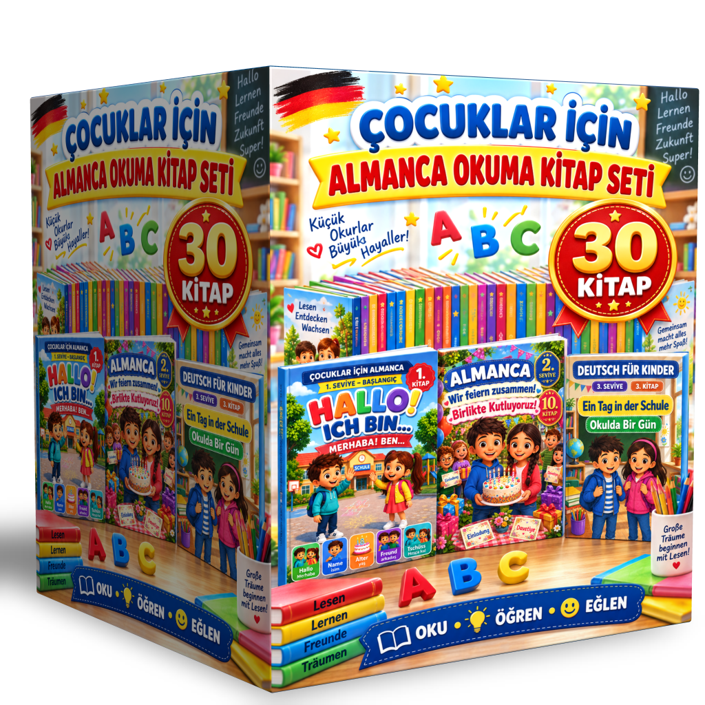 ÇOCUKLAR İÇİN ALMANCA OKUMA KİTAP SETİ – 30 KİTAP