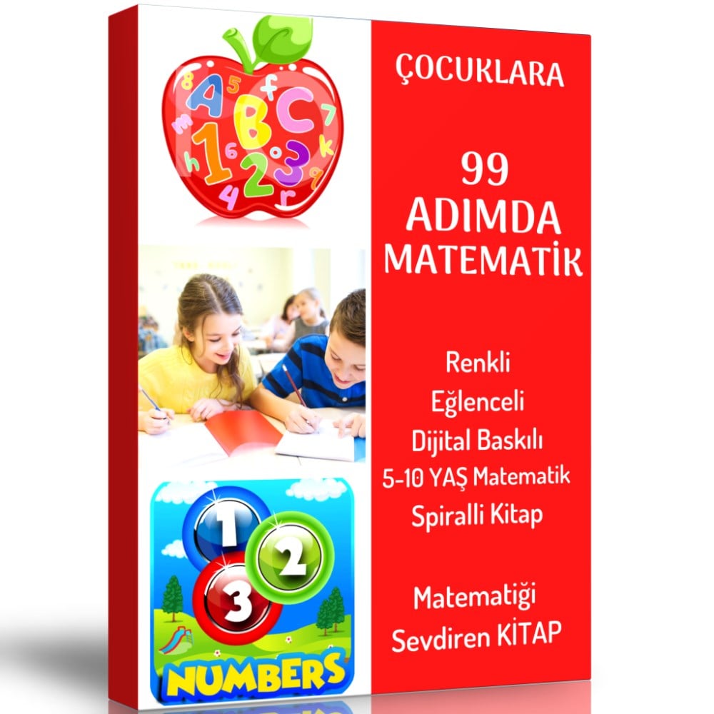 Çocuklara 99 Adımda Matematik Öğreten Spiralli Kitap