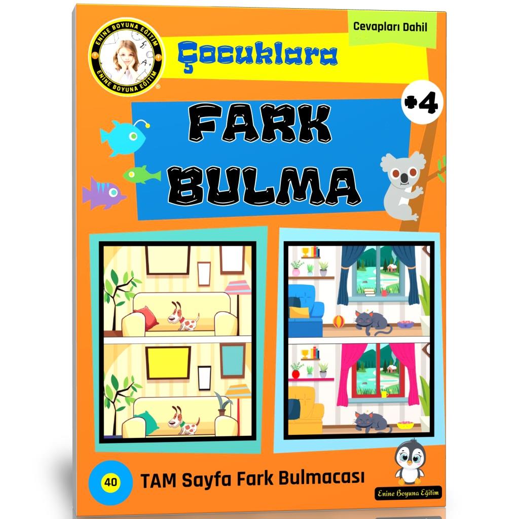 Çocuklara Fark Bulma Kitabı (TAM Sayfa)