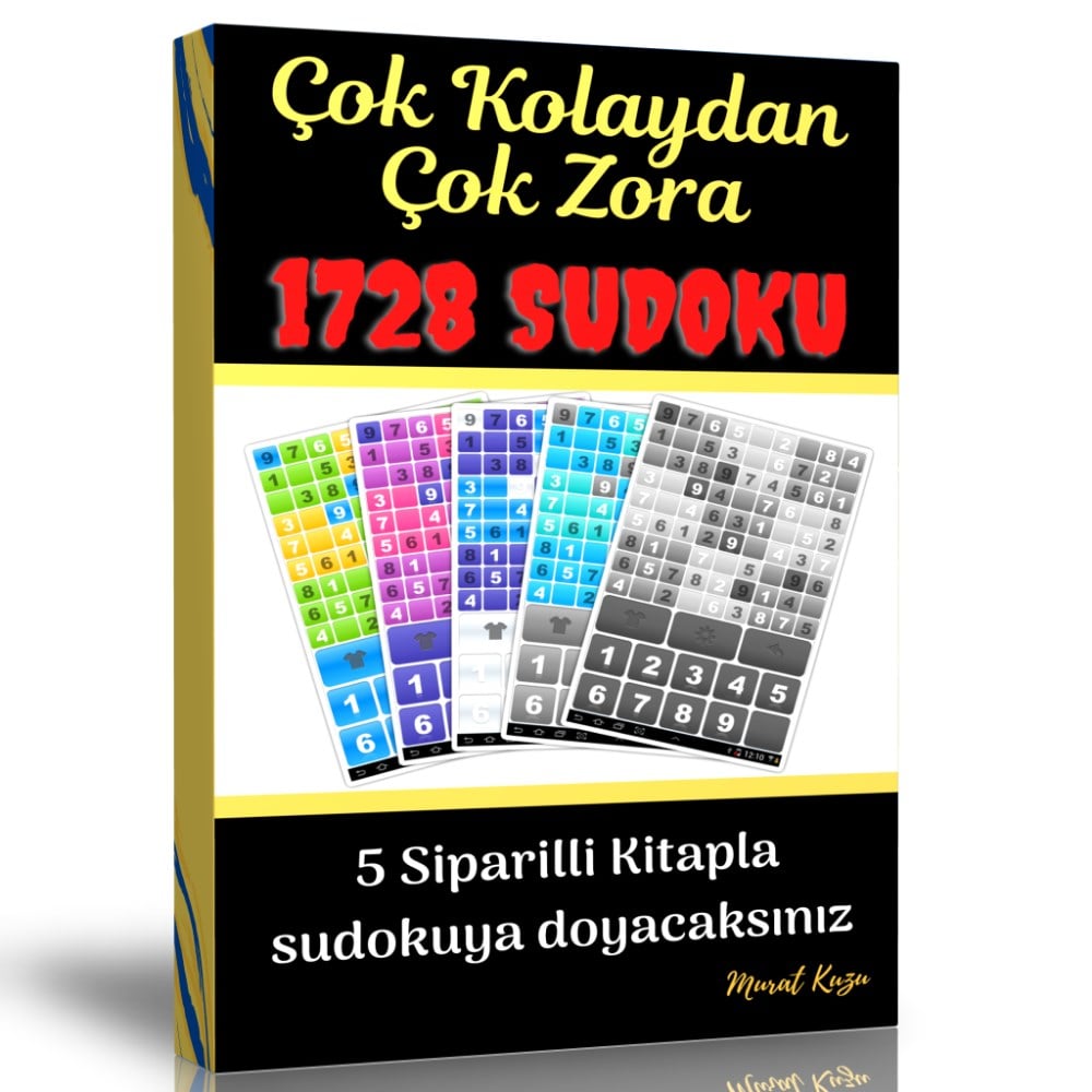 Çok Kolaydan Çok Zora 1728 Sudoku Kitabı (5 Spiralli Kitap)