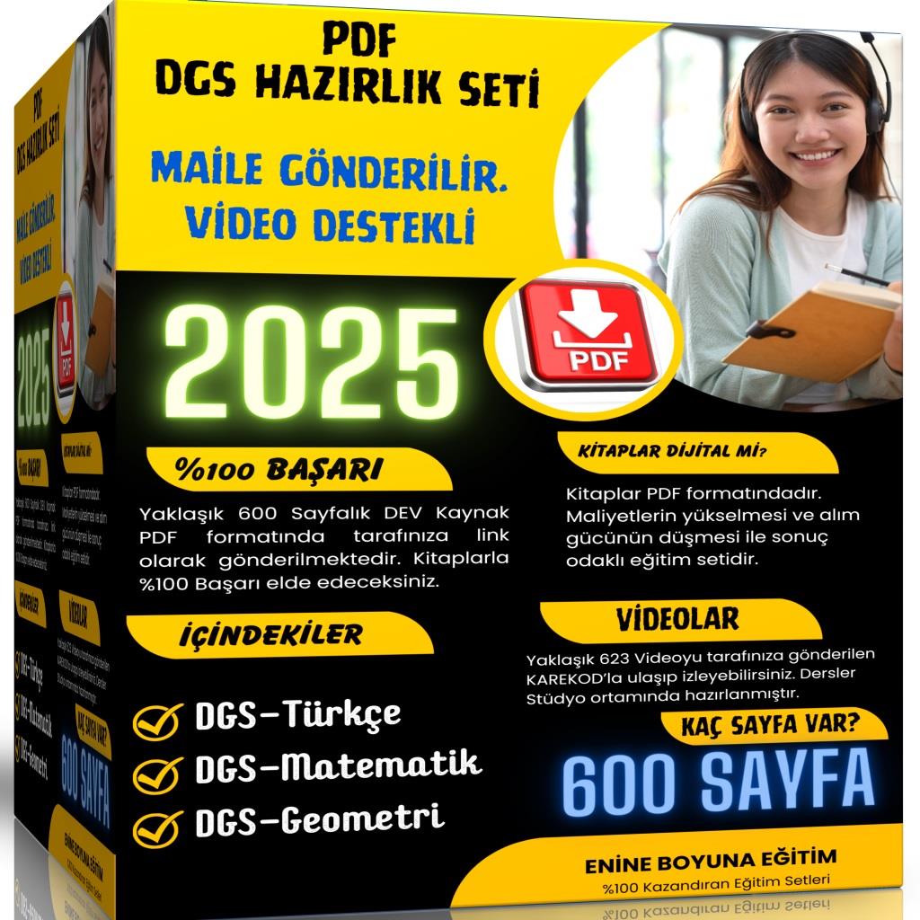 DGS Hazırlık Seti (Video Destekli PDF Ders Notları)