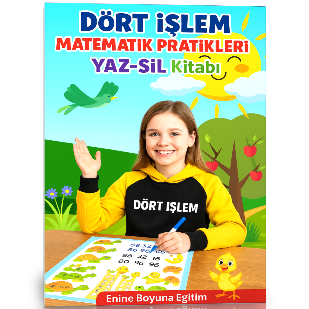 Dört İşlem Matematik Pratikleri YAZ-SİL Kitabı 