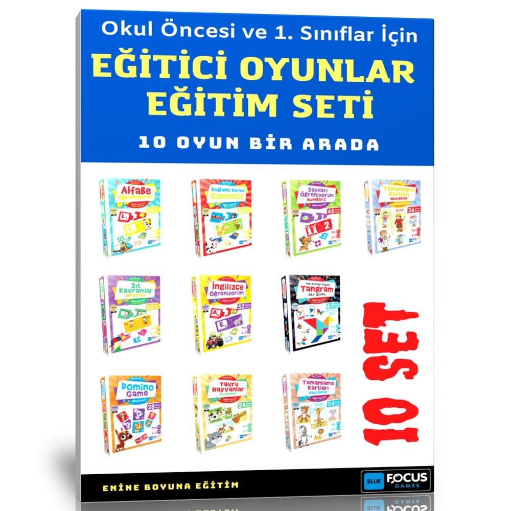 Eğitici Oyunlar Eğitim Seti (10 Set Bir Arada)