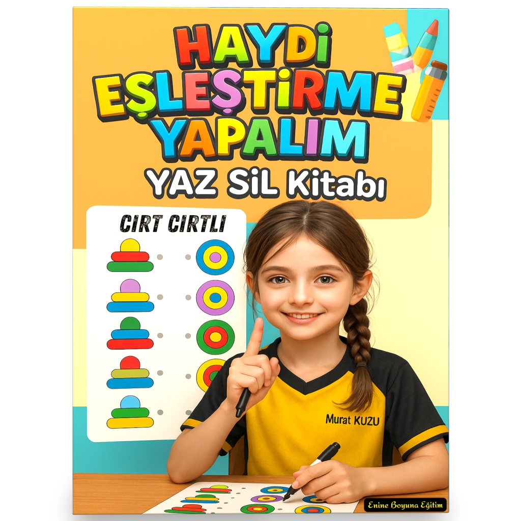 Haydi Eşleştirme Yapalım Cırt Cırtlı YAZ SİL Kitabı
