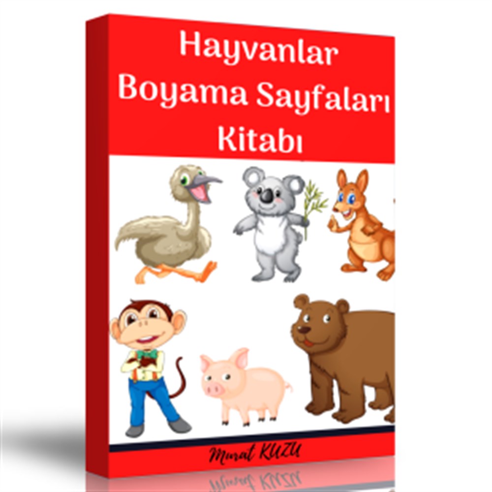 Hayvanlar Boyama Sayfaları Kitabı