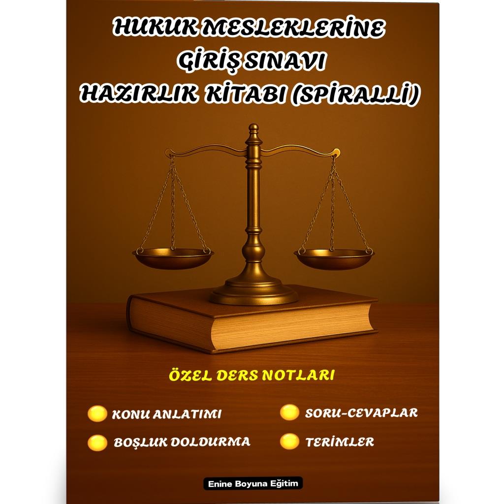 Hukuk Mesleklerine Giriş Sınavı Hazırlık Kitabı (Spiralli)