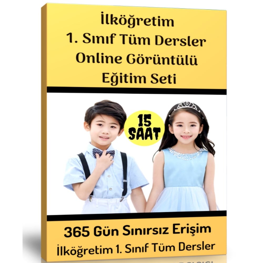 İlköğretim 1. Sınıf Tüm Dersler Online Görüntülü Eğitim Seti