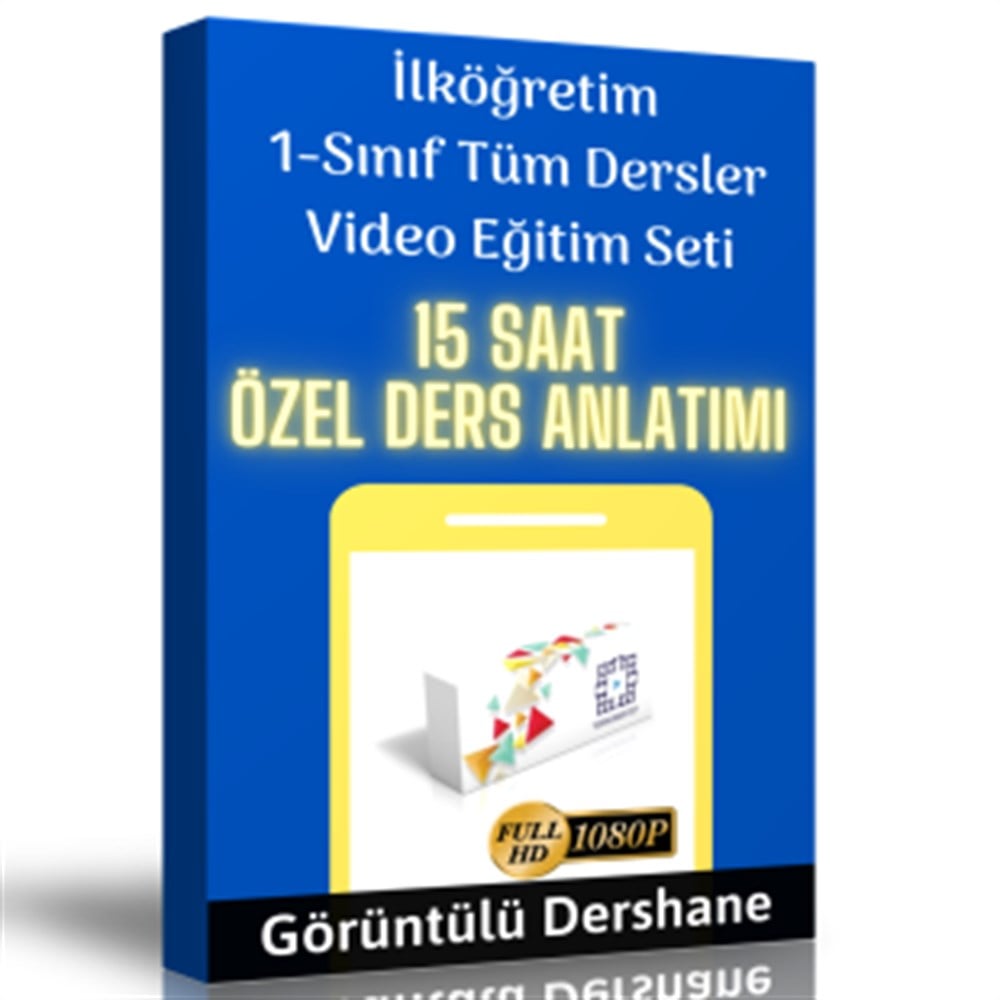 İlköğretim 1.Sınıf Tüm Dersler Görüntülü Eğitim Seti