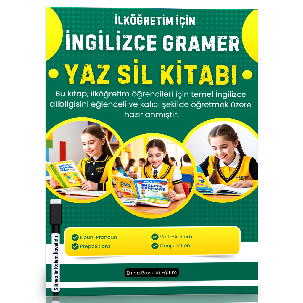 İlköğretim İçin İngilizce Gramer YAZ-SİL Kitabı 